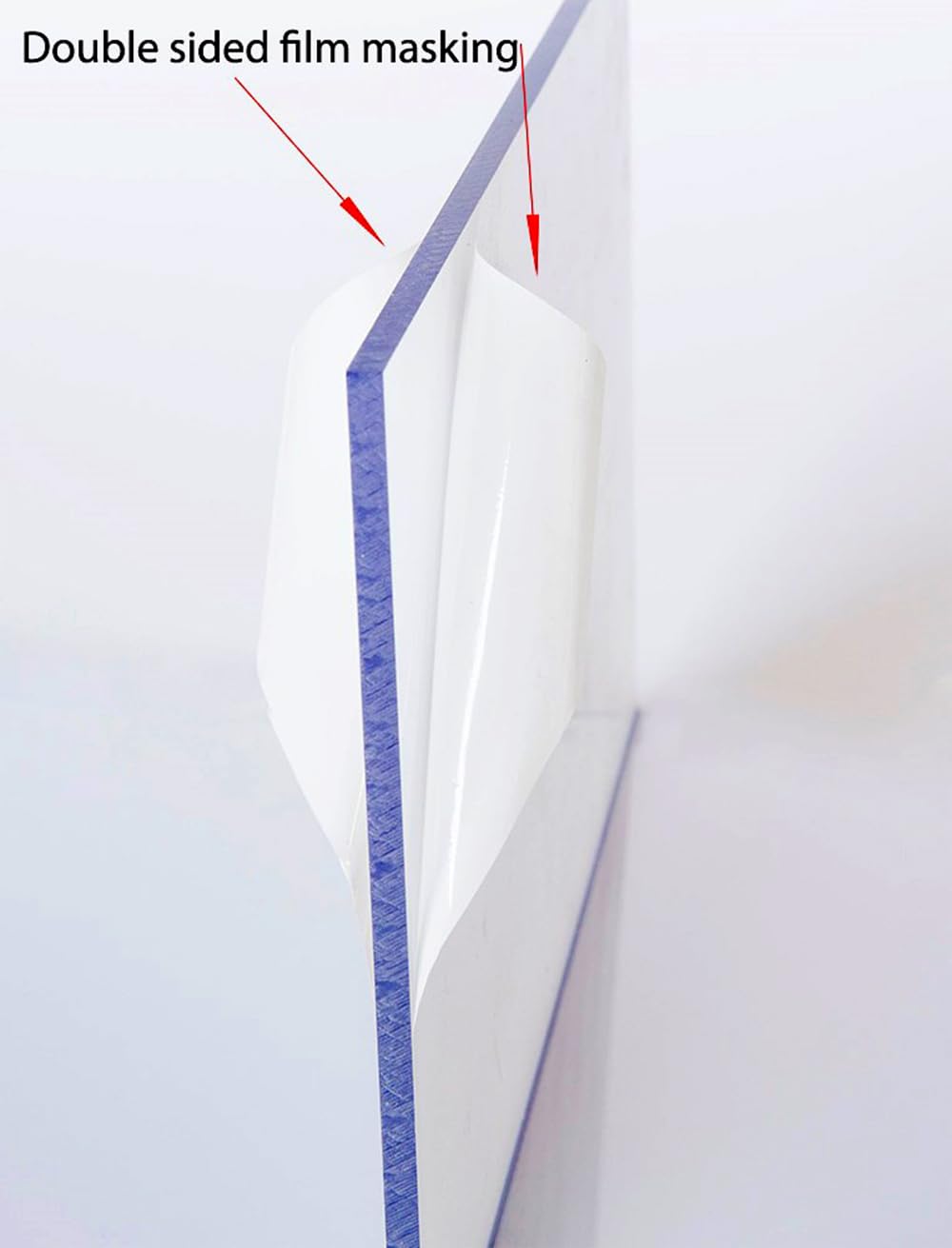 Foaie de 2 mm / Ecran / Foaie transparentă solidă din policarbonat Protecție UV dublu față Tăiată la dimensiune Lățime 500 mm și 610 mm și 1000 mm și 1220 mm