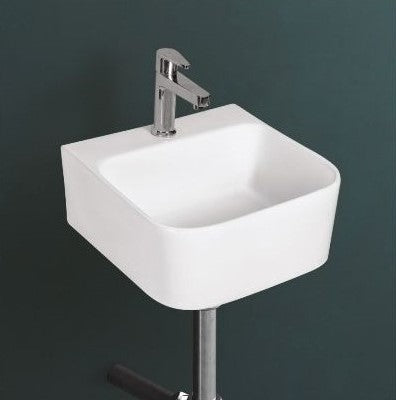 ROMA Wall Mounted Wash Basin for Bathroom White Square 360X360X150