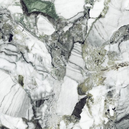 Stonex Green Rectified Glossy Stone Effect Porcelain (1000mm x 1000mm) Wall and Floor Tiles