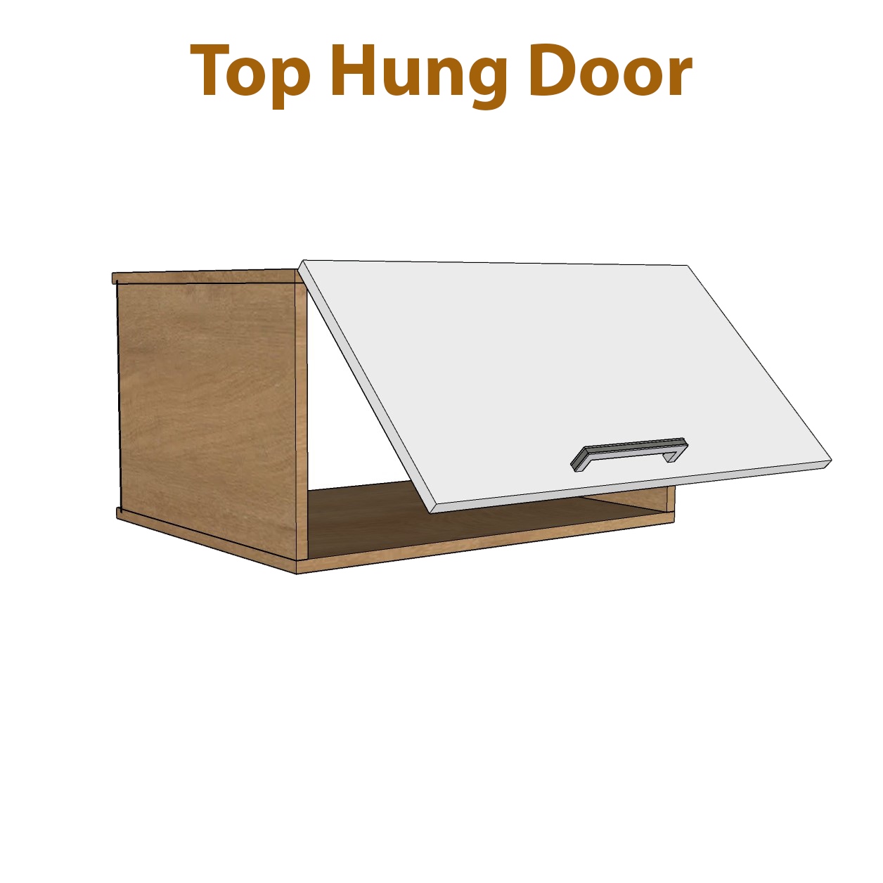 Kitchen Cabinet Door With 2 Hinge Holes-Melamine Glossy White H:(110-715mm)