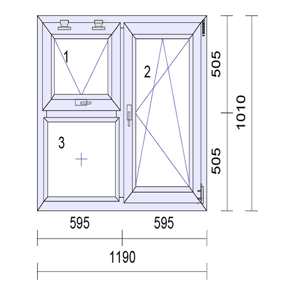 UPVC lewa lub prawa i górna zawieszona rama okienna z podwójnymi szybami i szkłem 85 mm UK 3 Uszczelka - wiele rozmiarów