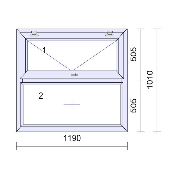 Cadru de fereastră cu geam dublu din uPVC și sticlă 85 mm UK 2 Garnitură - Dimensiuni multiple