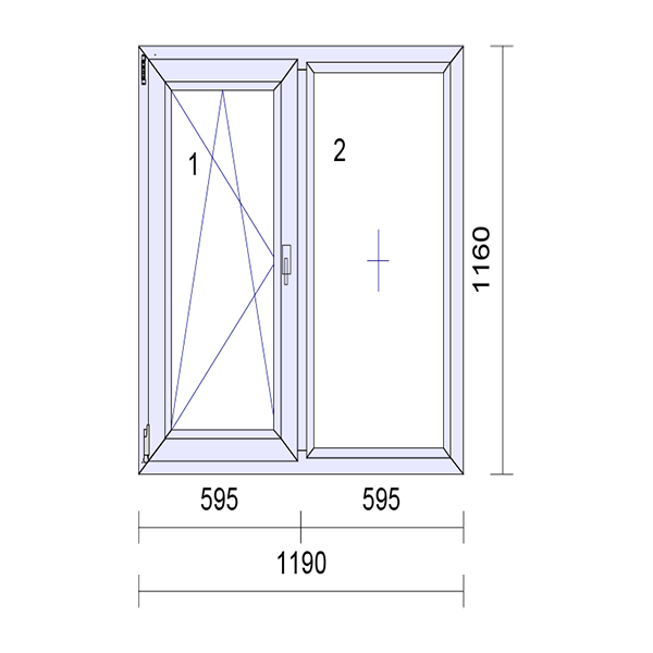 Cadru de fereastră cu geam dublu și sticlă 85 mm UK 3 Garnitură de etanșare - Dimensiuni multiple