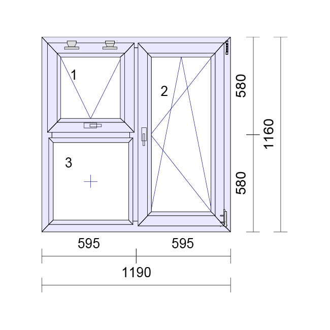 uPVC lewa lub prawa i górna zawieszona rama okienna z podwójnymi szybami i szkłem 70mm UK 2 Uszczelka - wiele rozmiarów