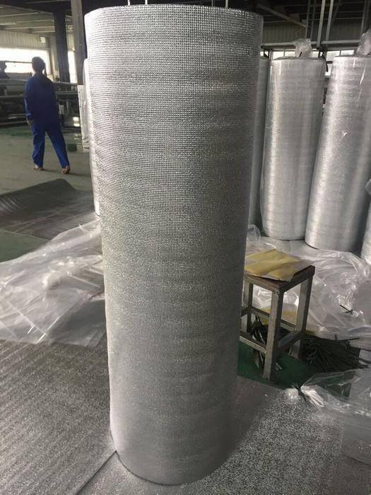 5mm Foil EPE Foam Insulation Underlay Double Sided Grid Silver Colour