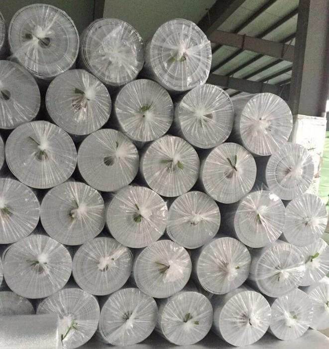 5mm Foil EPE Foam Insulation Underlay Double Sided Grid Silver Colour