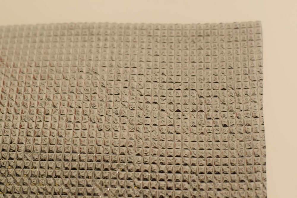 5mm Foil EPE Foam Insulation Underlay Double Sided Grid Silver Colour