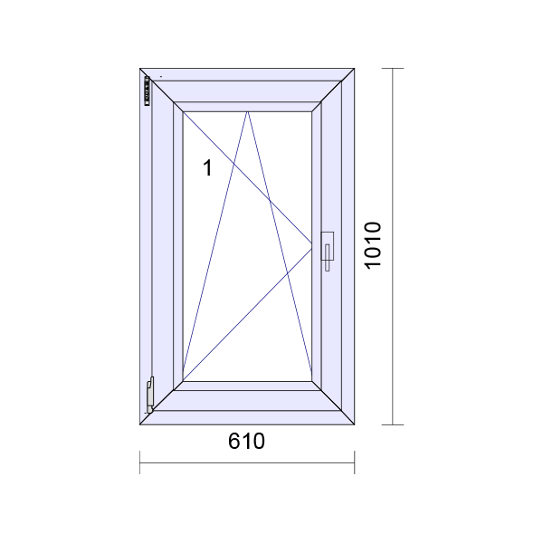 UPVC Uchylna i obrotowa rama okienna z podwójnymi szybami i szkłem 70 mm Uszczelka UK 2 - wewnętrzna biała zewnętrzna antracytowa