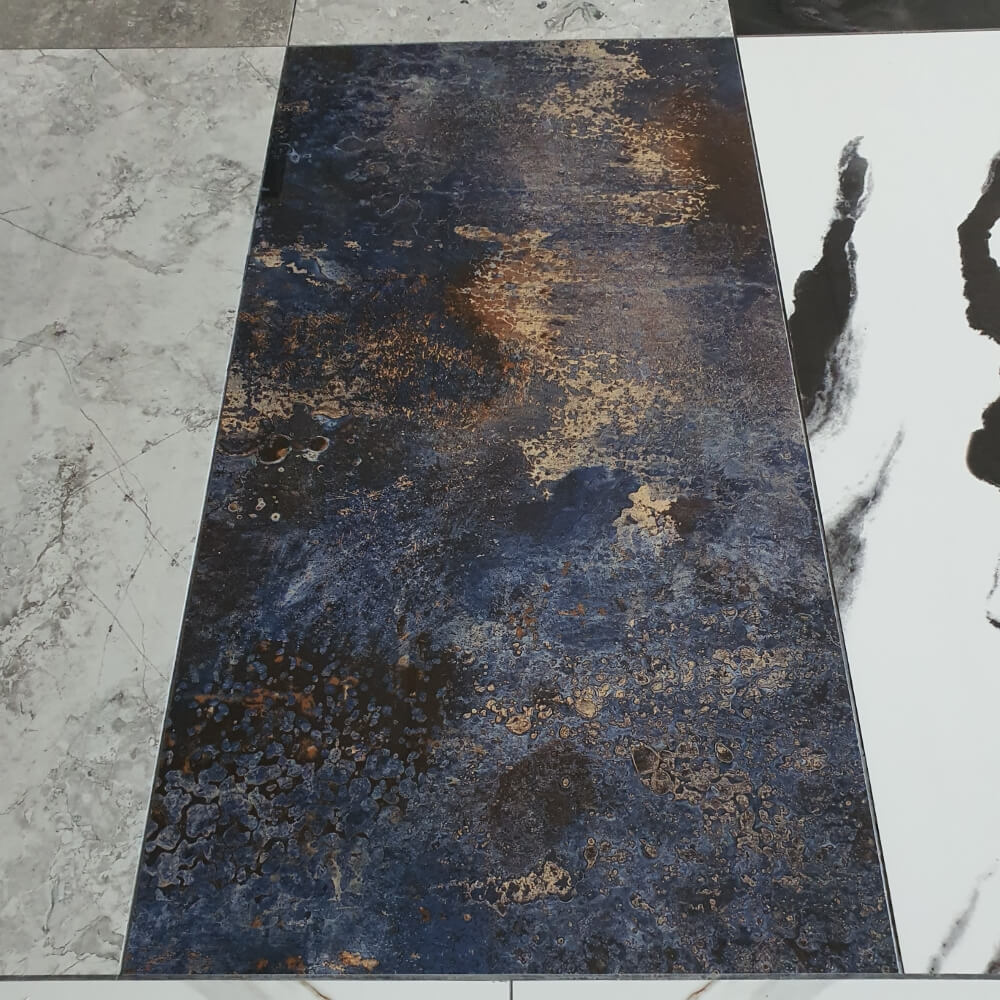 Austin Blue Rectified Wielkoformatowa porcelana o wysokim połysku z efektem kamienia 800x1600mm Płytki podłogowe i ścienne