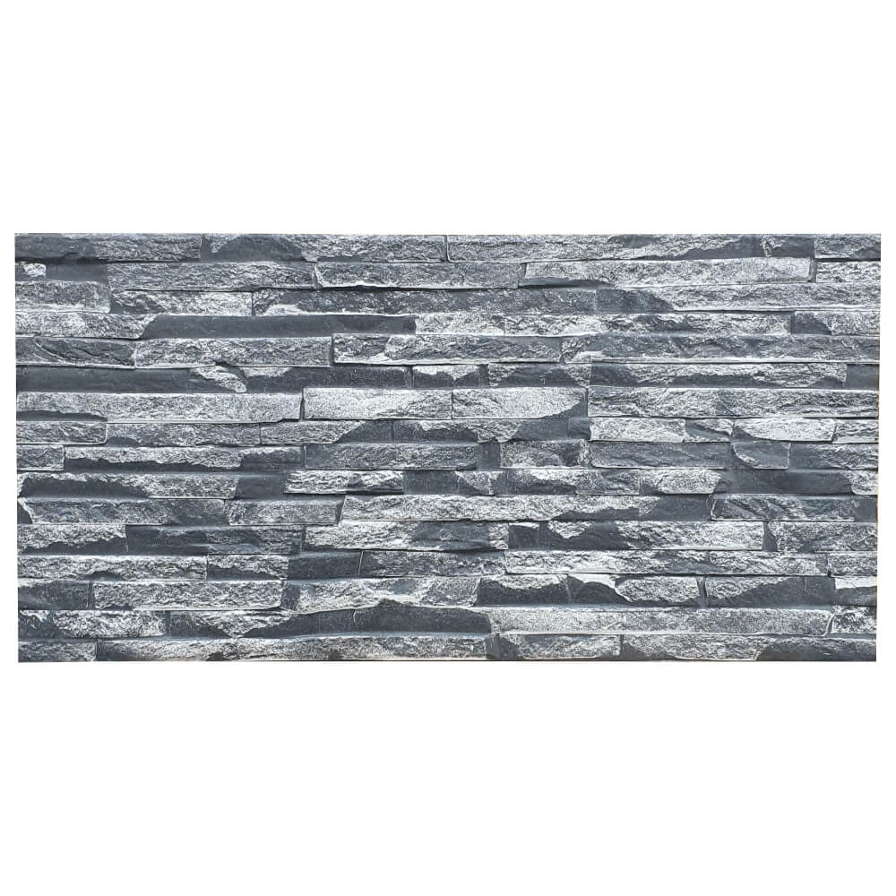 Black Lily Split Face Slate Effect (300mm x 600mm) Rectified Matt Porcelain Decorative Wall Tile