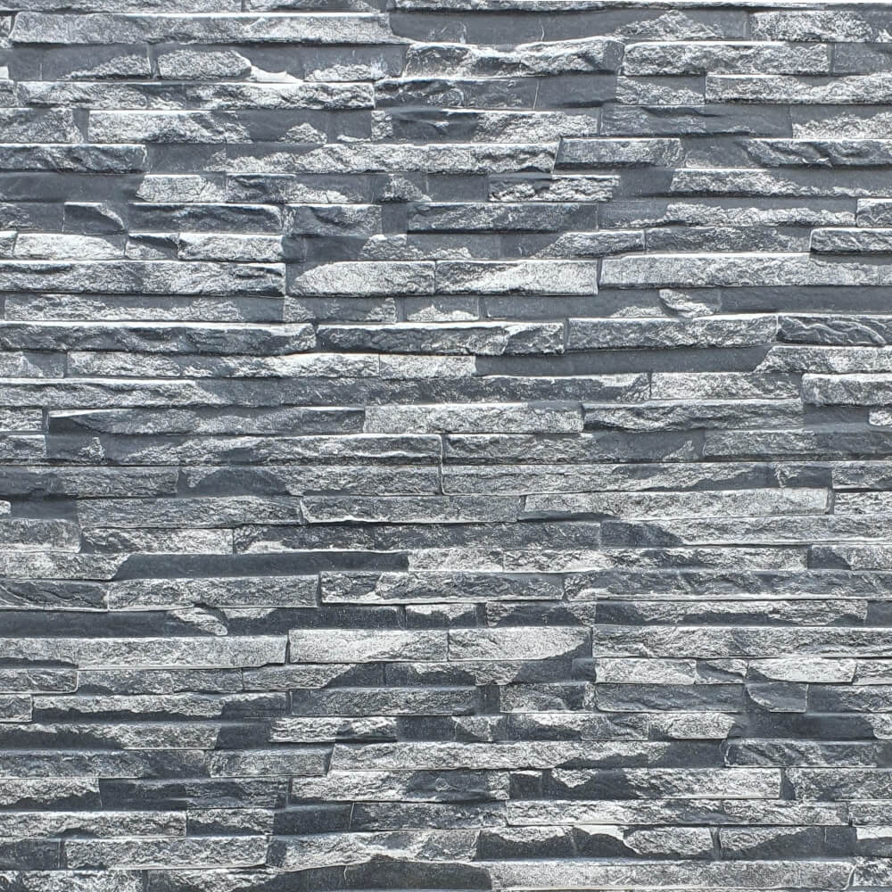 Black Lily Split Face Slate Effect (300mm x 600mm) Rectified Matt Porcelain Decorative Wall Tile