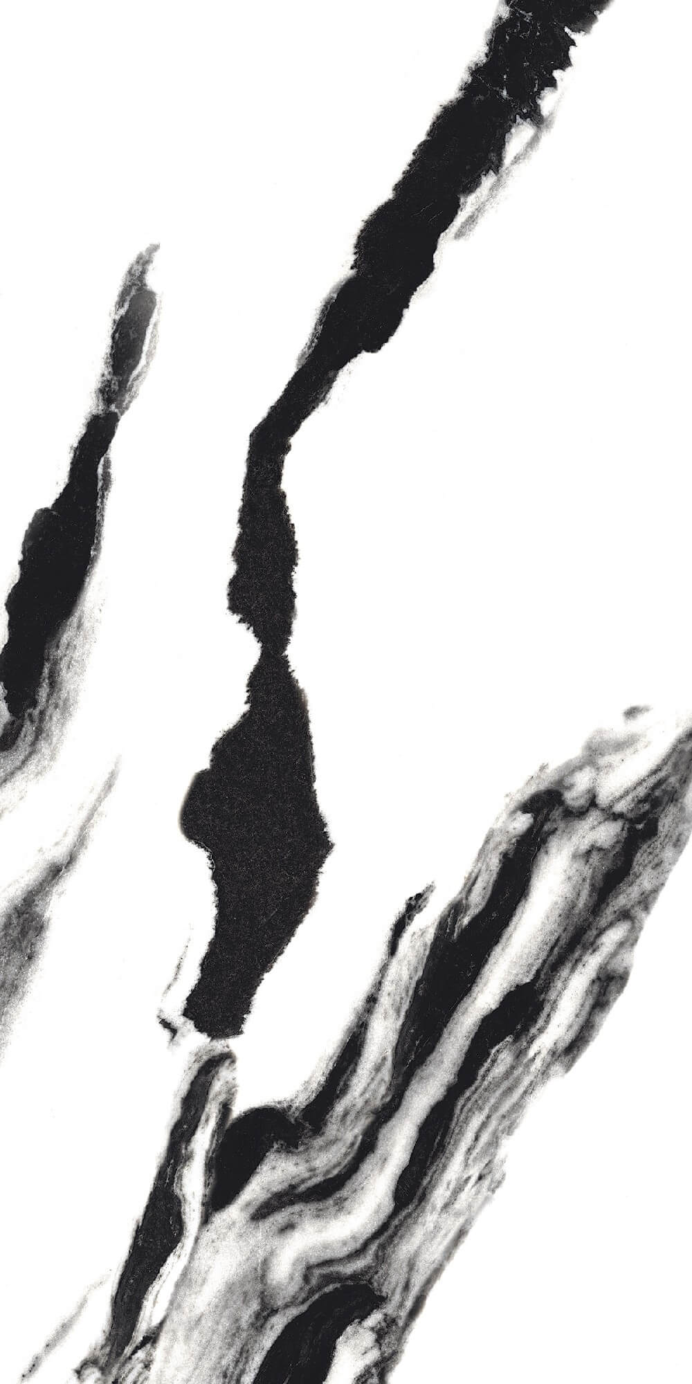 Black Panda Rectified Large Format Polished Stone Effect Porcelain (800mm x 1600mm) Floor & Wall Tiles