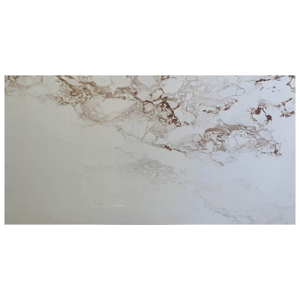 Carrara Borghini Rektyfikowana wielkoformatowa porcelana z efektem polerowanego kamienia 1200x2400mm Płytki podłogowe i ścienne