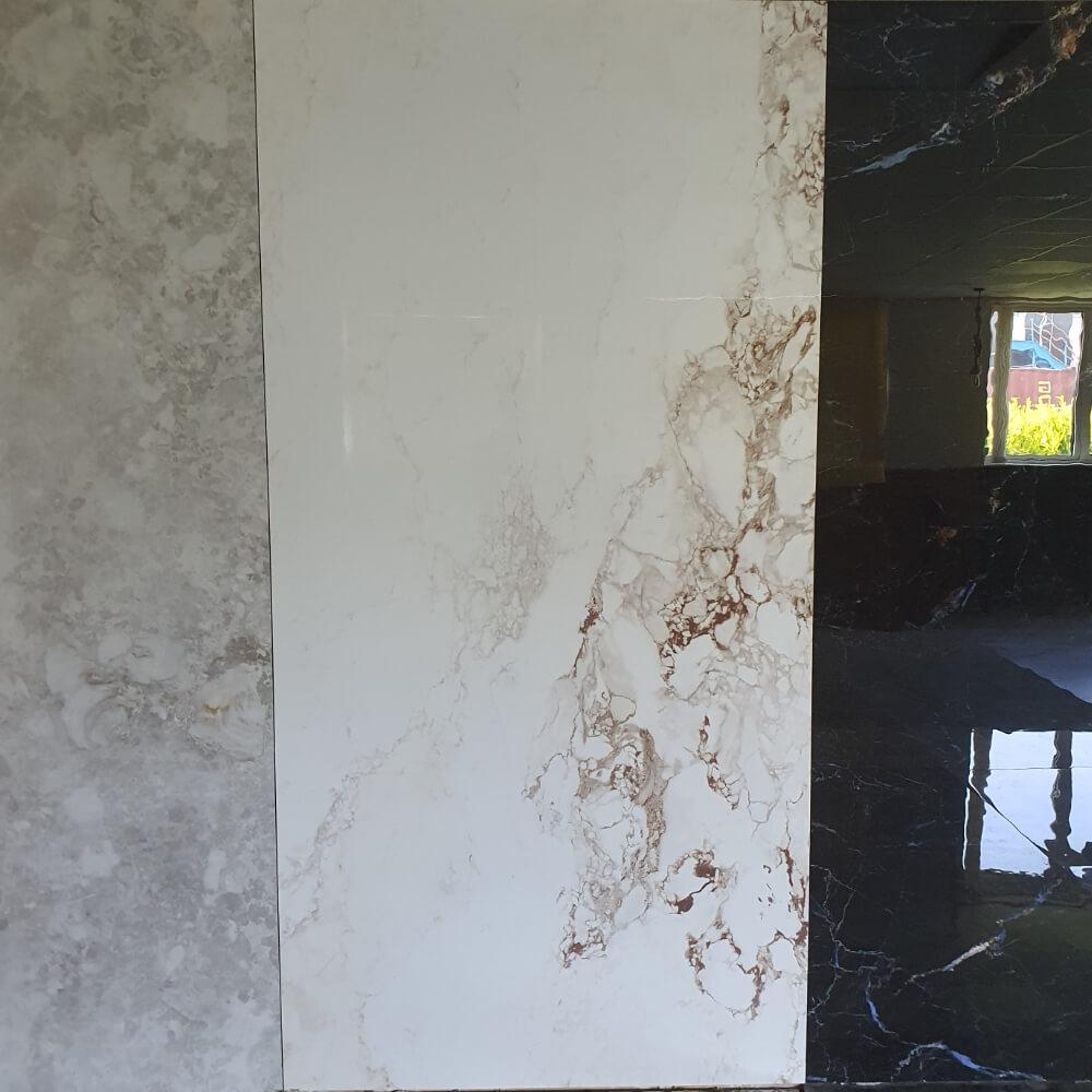 Carrara Borghini Rektyfikowana wielkoformatowa porcelana z efektem polerowanego kamienia 1200x2400mm Płytki podłogowe i ścienne