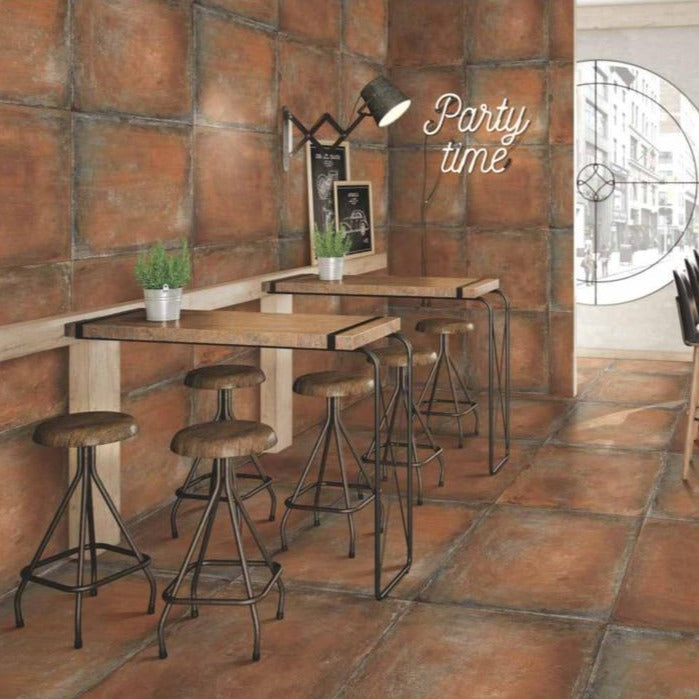 Cimento Brown Rectified Matt Semi Porcelain (600mm x 600mm) Wall and Floor Tiles