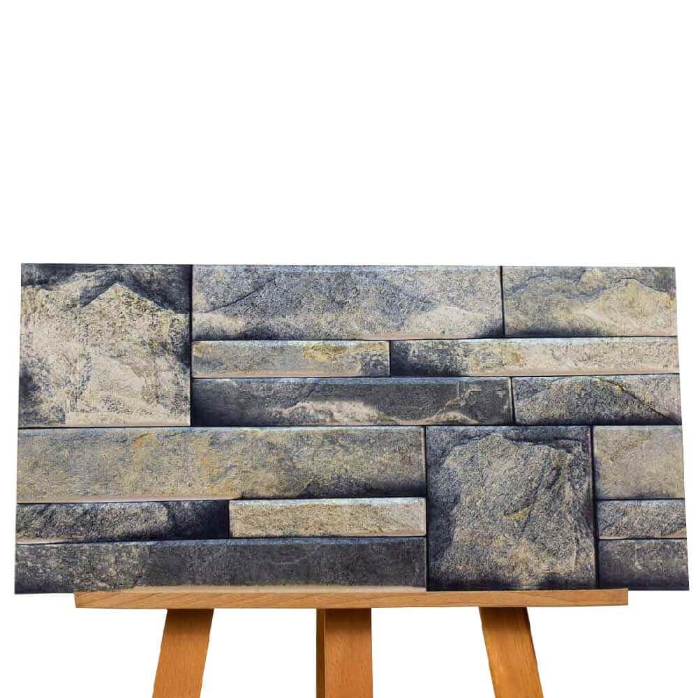 Coral Grey Split Face Rectified Matt Porcelain (300mm x 600mm) Wall Tile