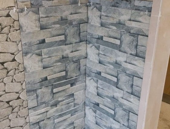 Coral Grey Split Face Rectified Matt Porcelain (300mm x 600mm) Wall Tile