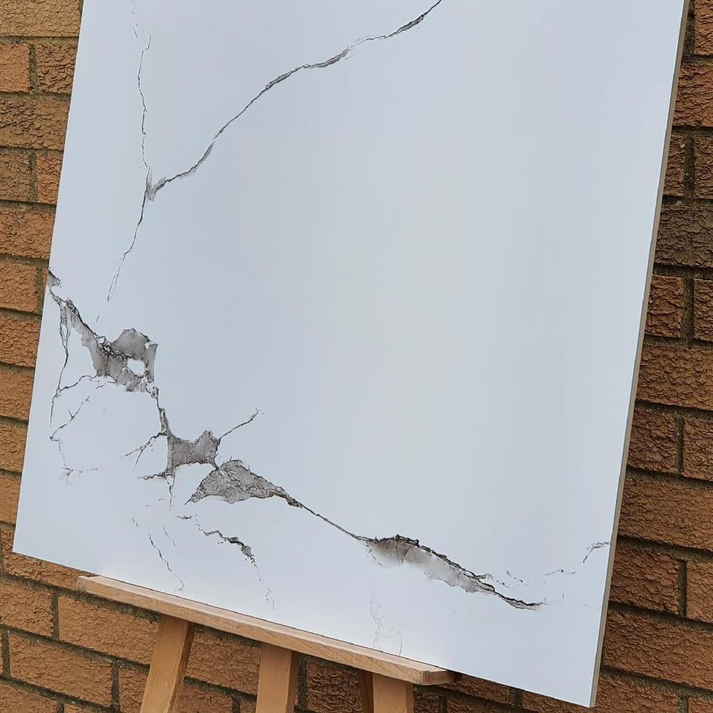 Creta Statuario Rectified Matt Stone Effect Porcelain (800mm x 800mm) Wall and Floor Tiles