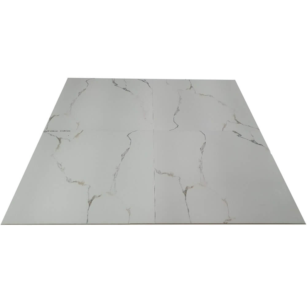 Creta Statuario Rectified Matt Stone Effect Porcelain (800mm x 800mm) Wall and Floor Tiles