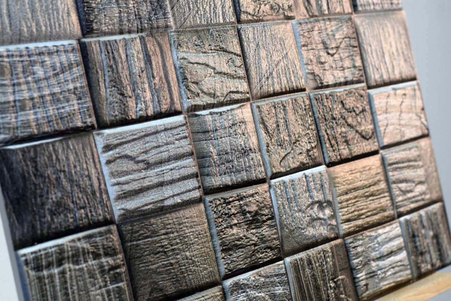 Ebony Grey Split Face Rectified Matt Porcelain (300mm x 600mm) Wall Tile