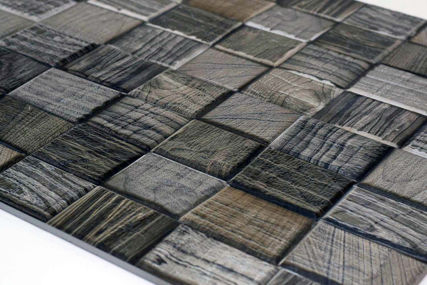 Ebony Grey Split Face Rectified Matt Porcelain (300mm x 600mm) Wall Tile