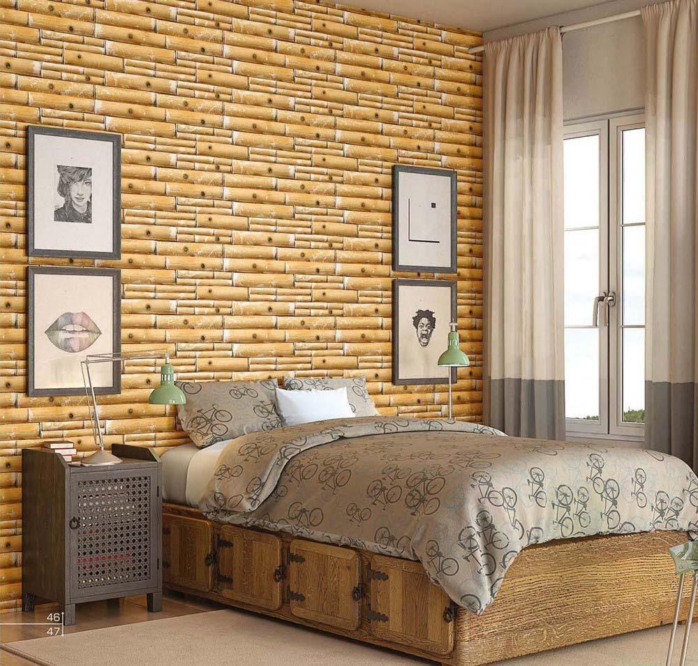 Elmo Yellow Bamboo Split Face Porțelan Mat rectificat 300x600mm Placi de perete