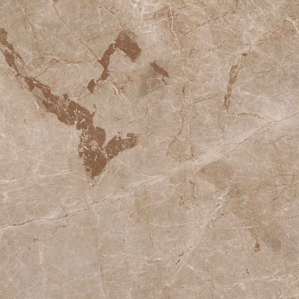 Porțelan Embrace Brown, rectificat lucios, cu efect de piatră, 800x800mm, gresie și podea