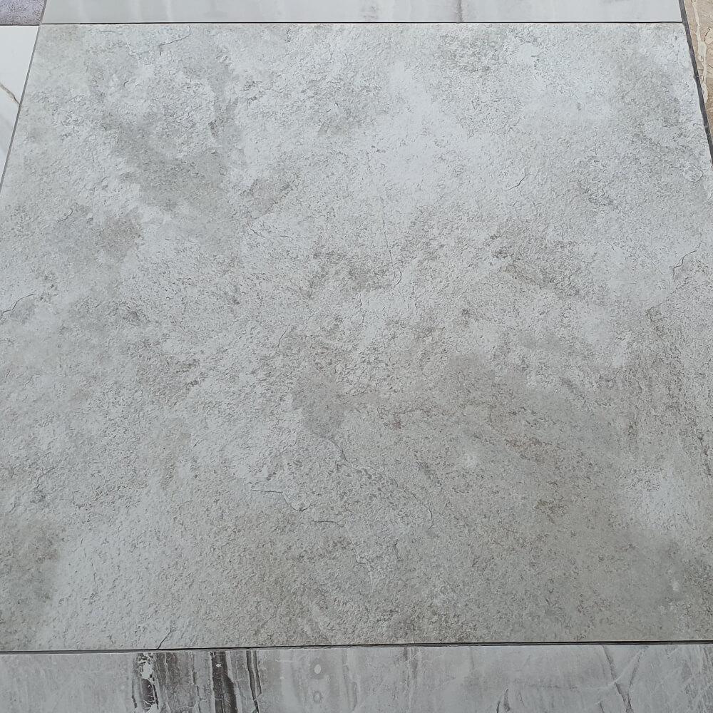 Fileto Grey rectificat format mare lustruit cu efect de piatra portelan 1200x1200mm gresie si faianta