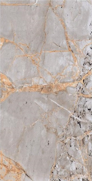 Golden Wave Rectified Large Format High Gloss Stone Effect Porcelain (800mm x 1600mm) Floor & Wall Tiles