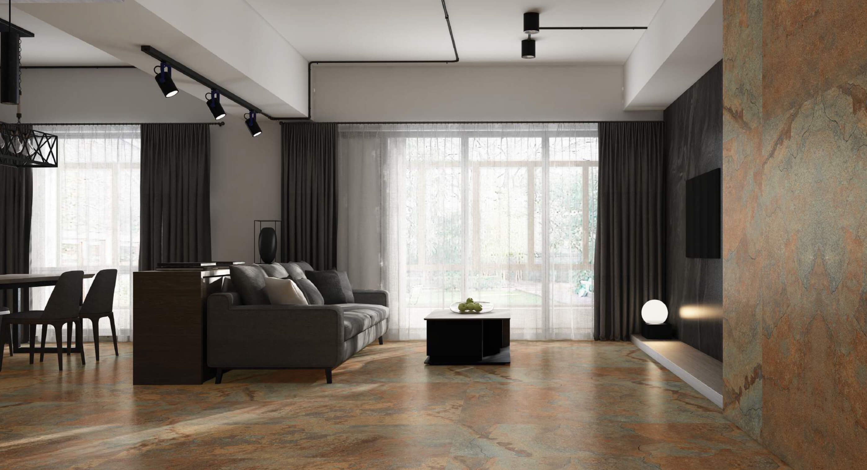 Grainy Stone Rectified Large Format Rustic Matt Stone Effect Porcelain (800mm x 1600mm) Floor & Wall Tiles