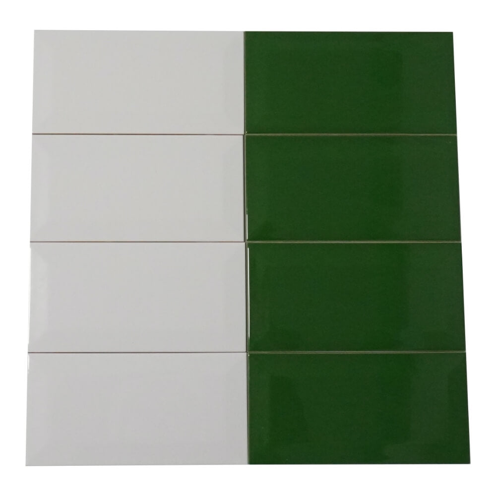 Placi de cărămidă Green Metro 100x200mm Placă de perete lustruită decorativă diamant