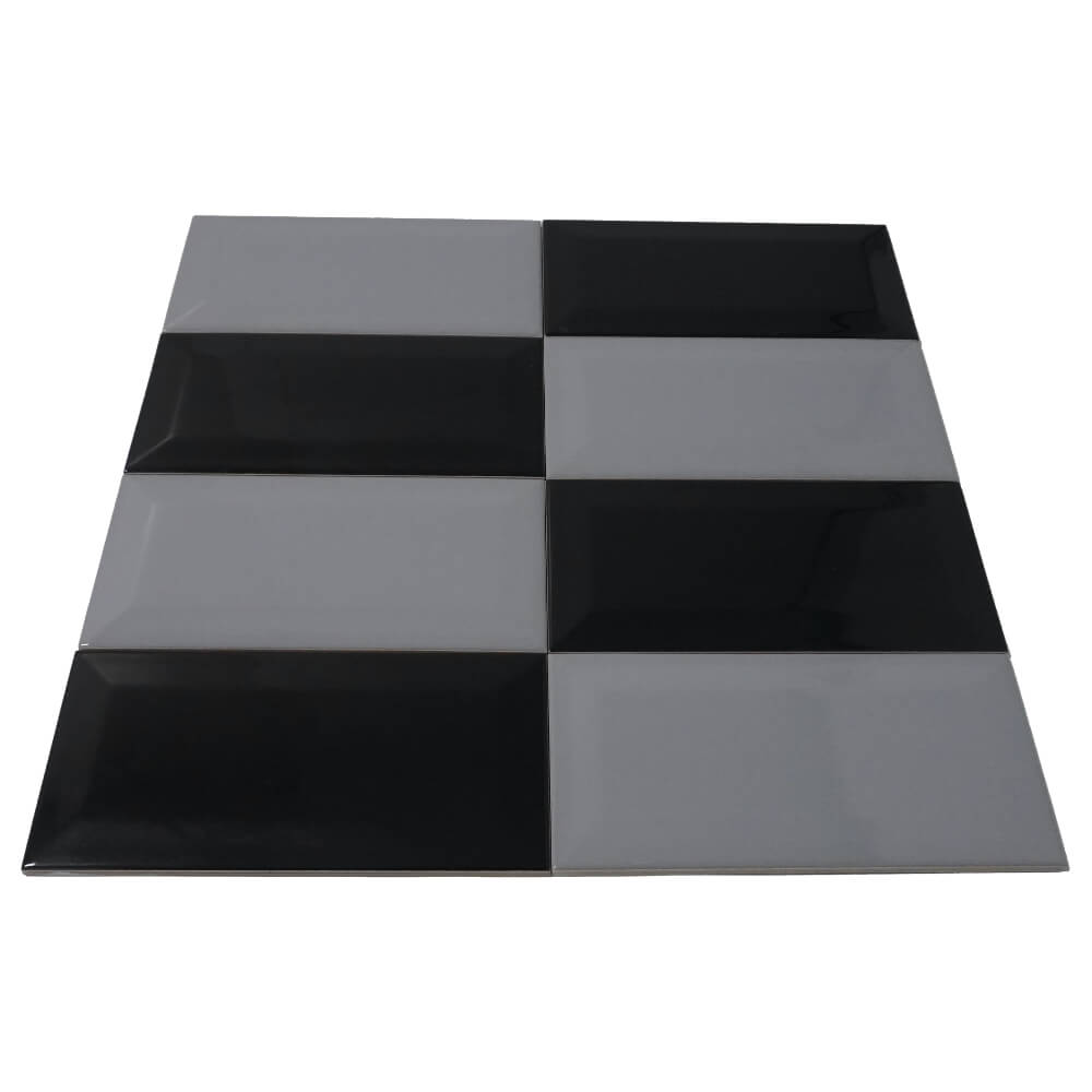 Grey Metro Brick Tiles 100x200mm Diamante Decorativ Lustruit Placi de Perete