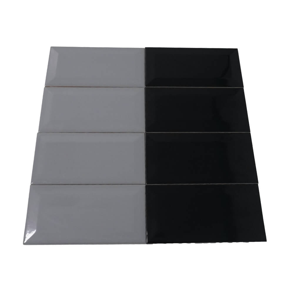 Grey Metro Brick Tiles 100x200mm Diamante Decorativ Lustruit Placi de Perete