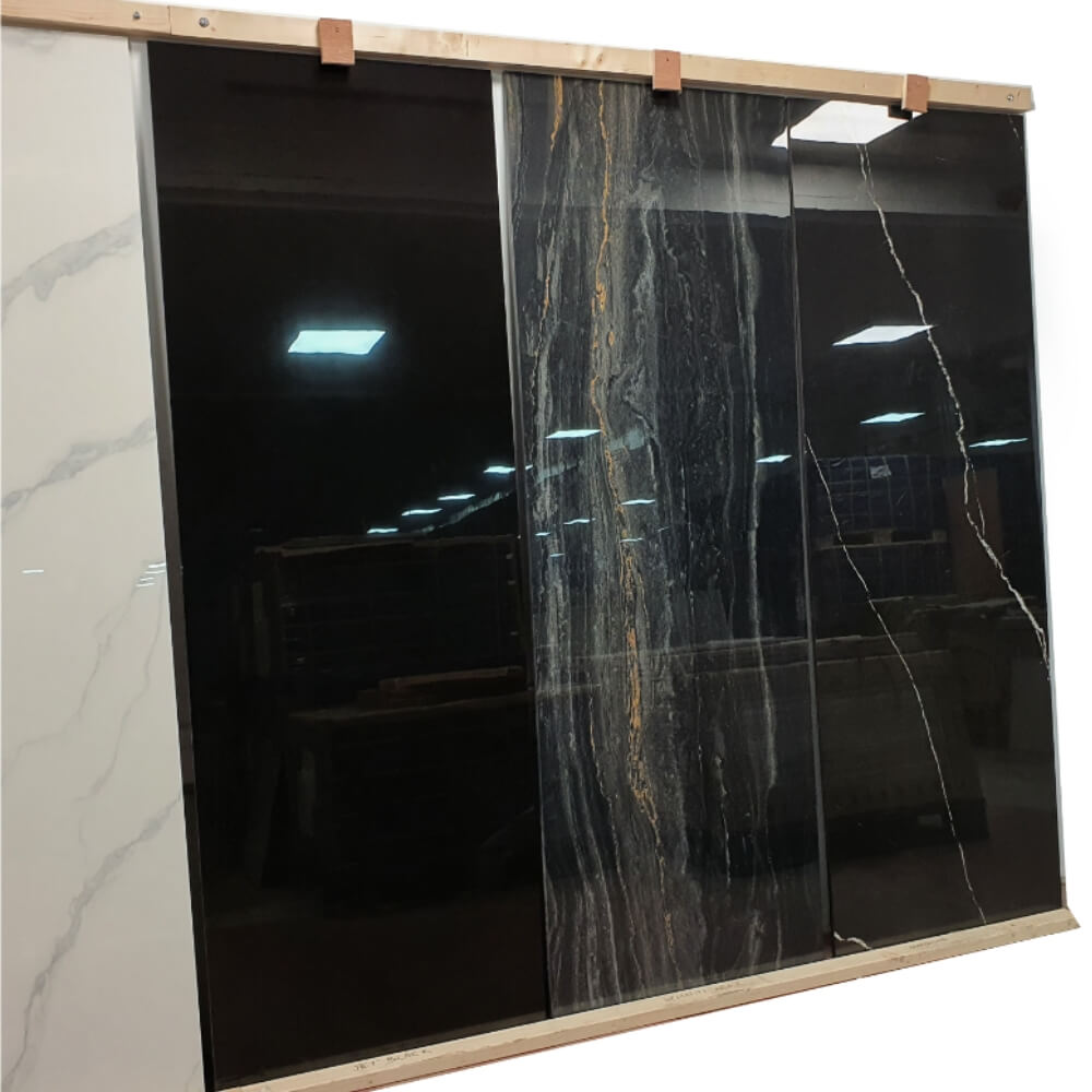 Blat de porțelan din porțelan cu efect de piatră lustruit, format mare rectificat de 18 mm, gresie 800x2400mm