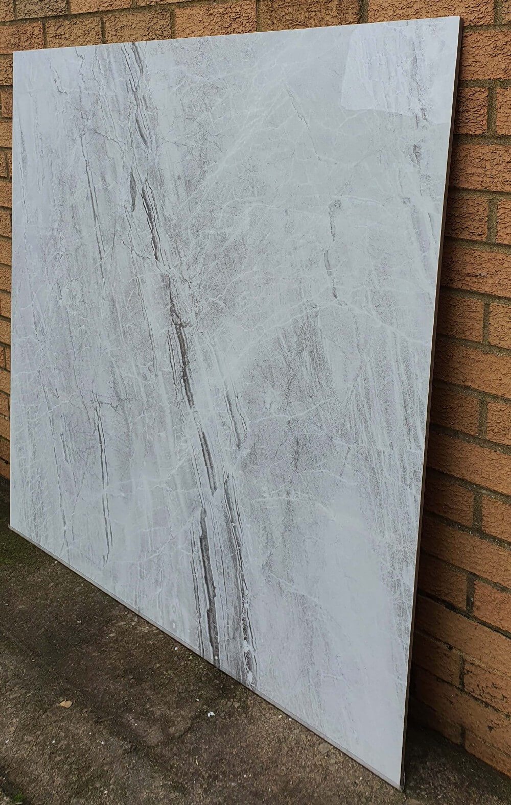 Porțelan cu efect de piatră lustruit, rectificat, format mare, 1200x1200mm, Jupiter Bianco