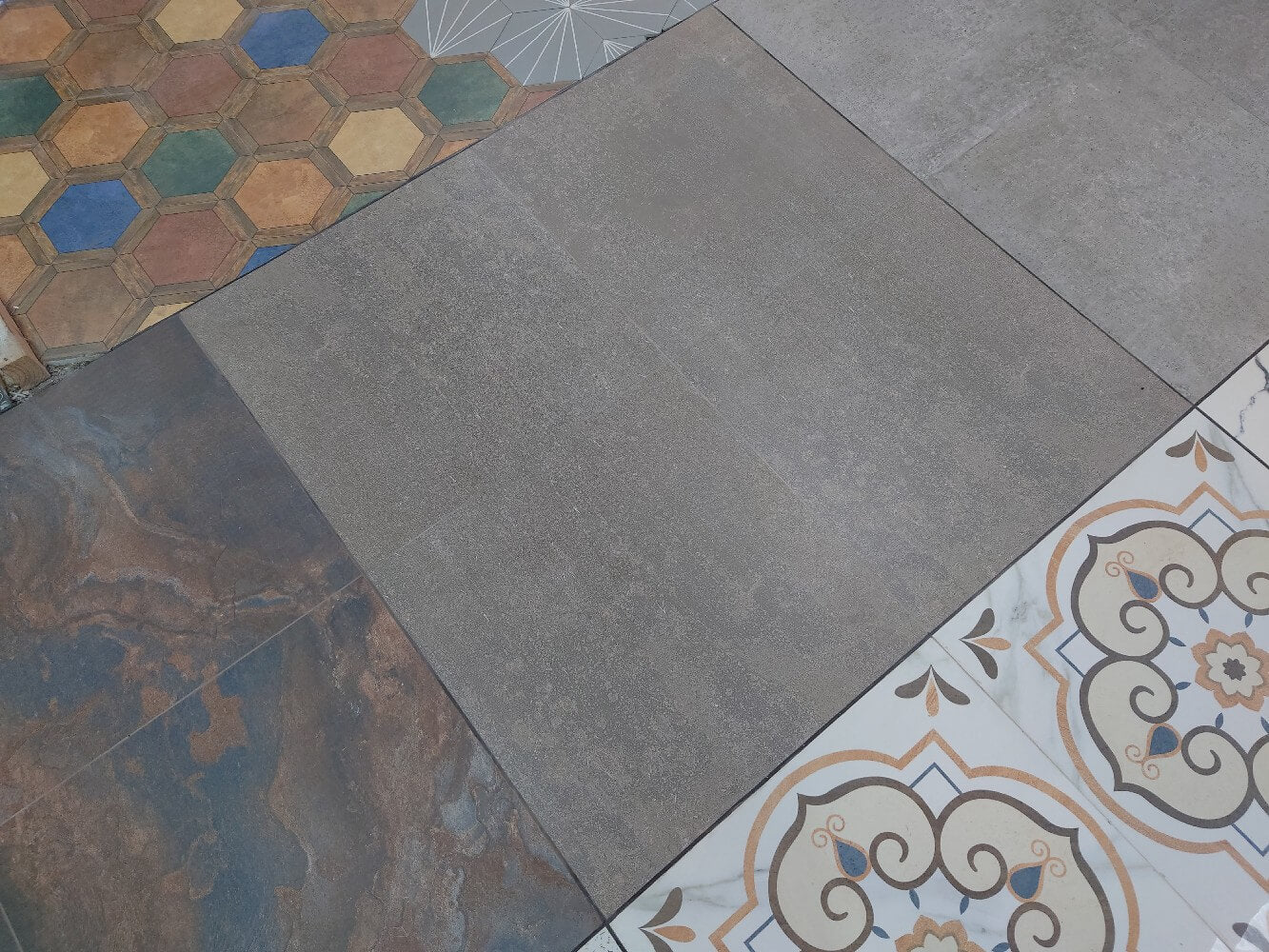 Kemik Blue Rectified Matt Porcelain (600mm x 600mm) Wall and Floor Tiles