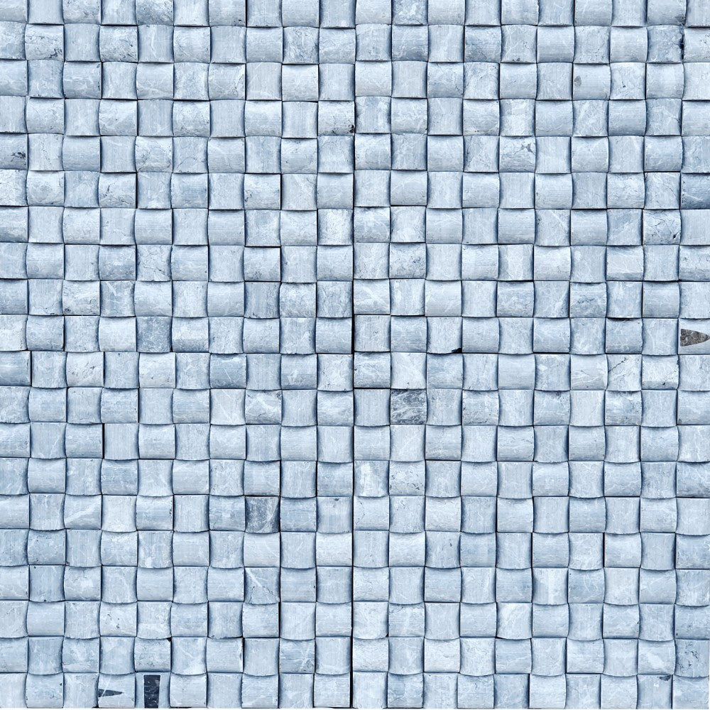 M14 Chain Black Travertine Split Face (300mm x 300mm) Matt Decorative Wall Tile