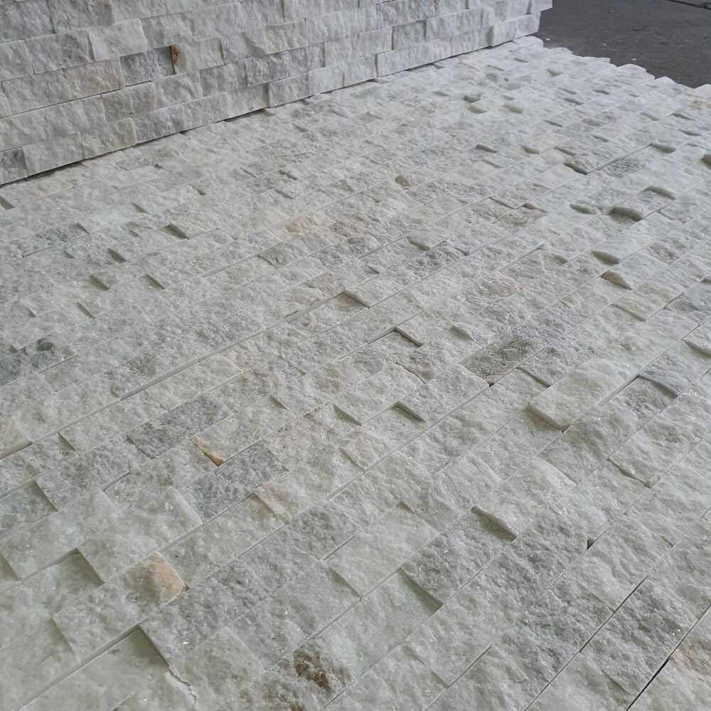 M23 White Marble Split Face 300x300mm Matowa dekoracyjna płytka ścienna