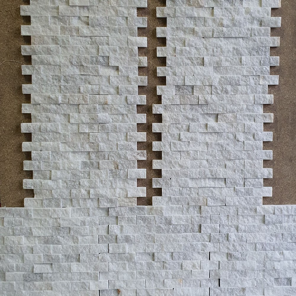 M23 White Marble Split Face 300x300mm Matowa dekoracyjna płytka ścienna