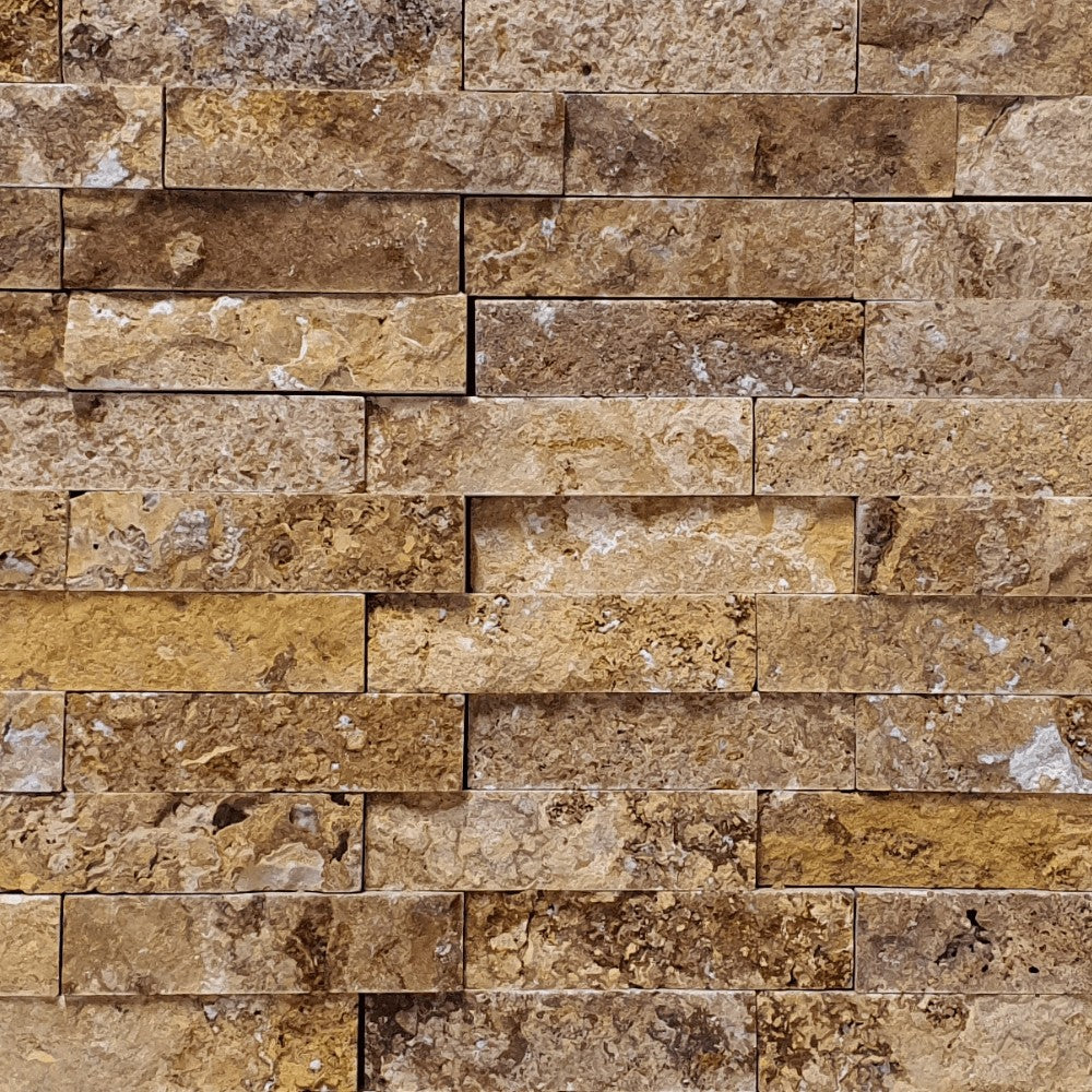 M25 Piaskowy Trawertyn Romeo Split Face 300x300mm Matowa dekoracyjna płytka ścienna