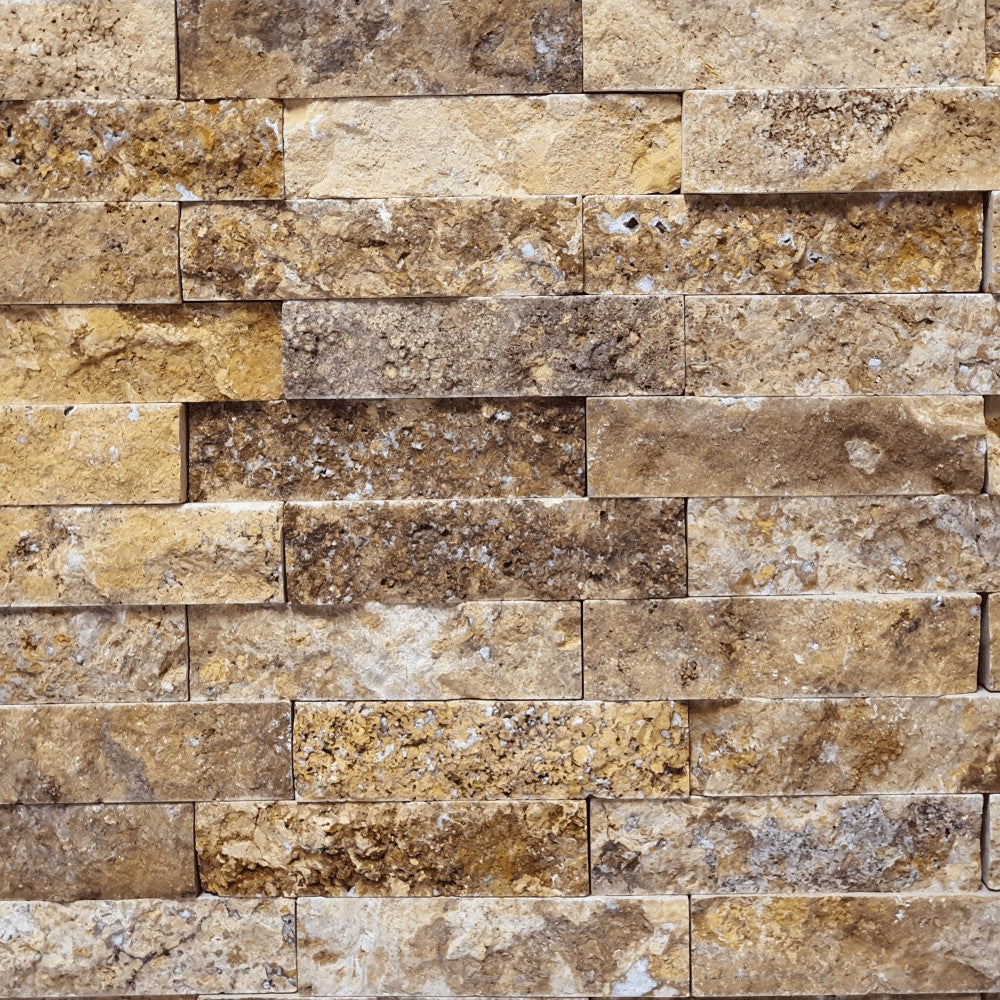 M25 Piaskowy Trawertyn Romeo Split Face 300x300mm Matowa dekoracyjna płytka ścienna