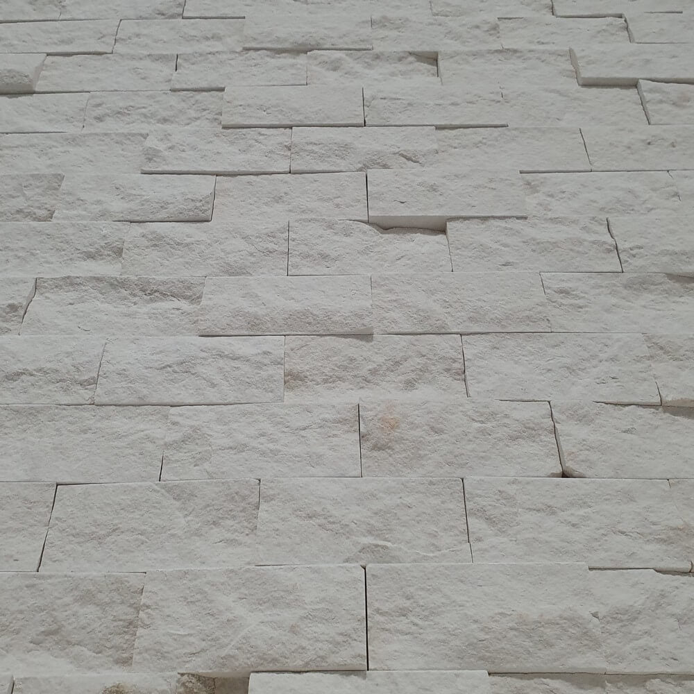 M26 Limra White Limestone Split Face (300mm x 300mm) Matt Decorative Wall Tile