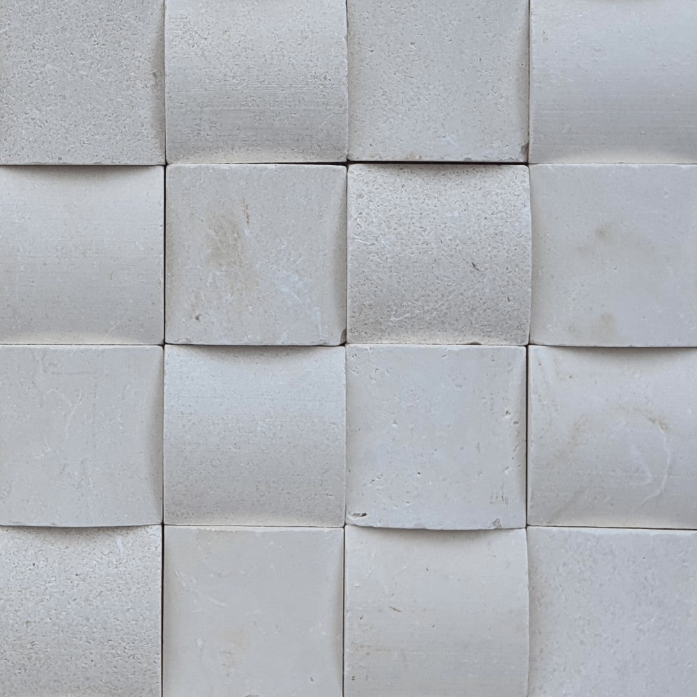 M3 Snake Skin White Travertine Split Face (300mm x 300mm) Matt Decorative Wall Tile