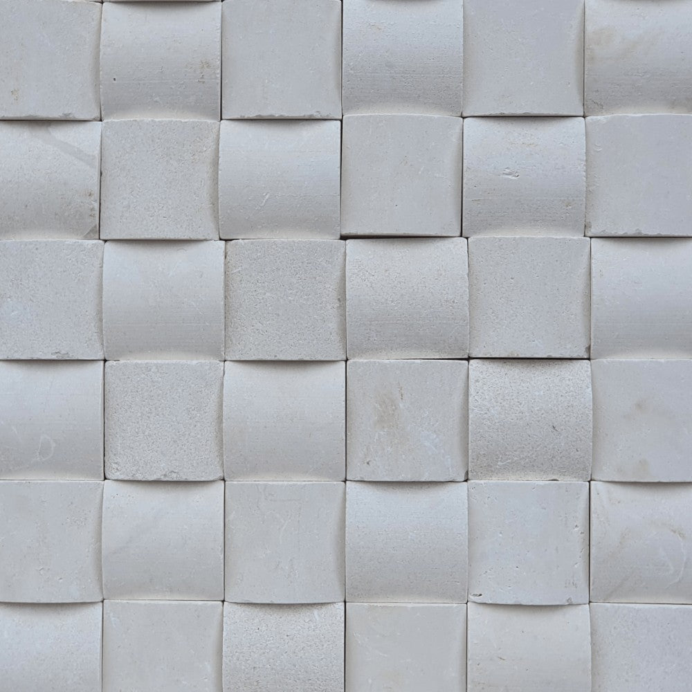 M3 Snake Skin White Travertine Split Face (300mm x 300mm) Matt Decorative Wall Tile