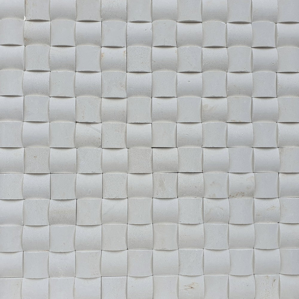 M3 Snake Skin White Travertine Split Face (300mm x 300mm) Matt Decorative Wall Tile