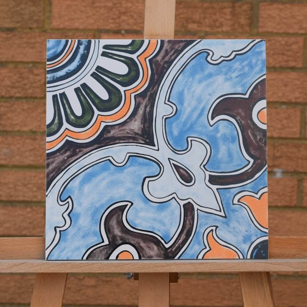 Mexican Blue Crocus Rectified Matt Ceramic (300mm x 300mm) Wall and Floor Tile