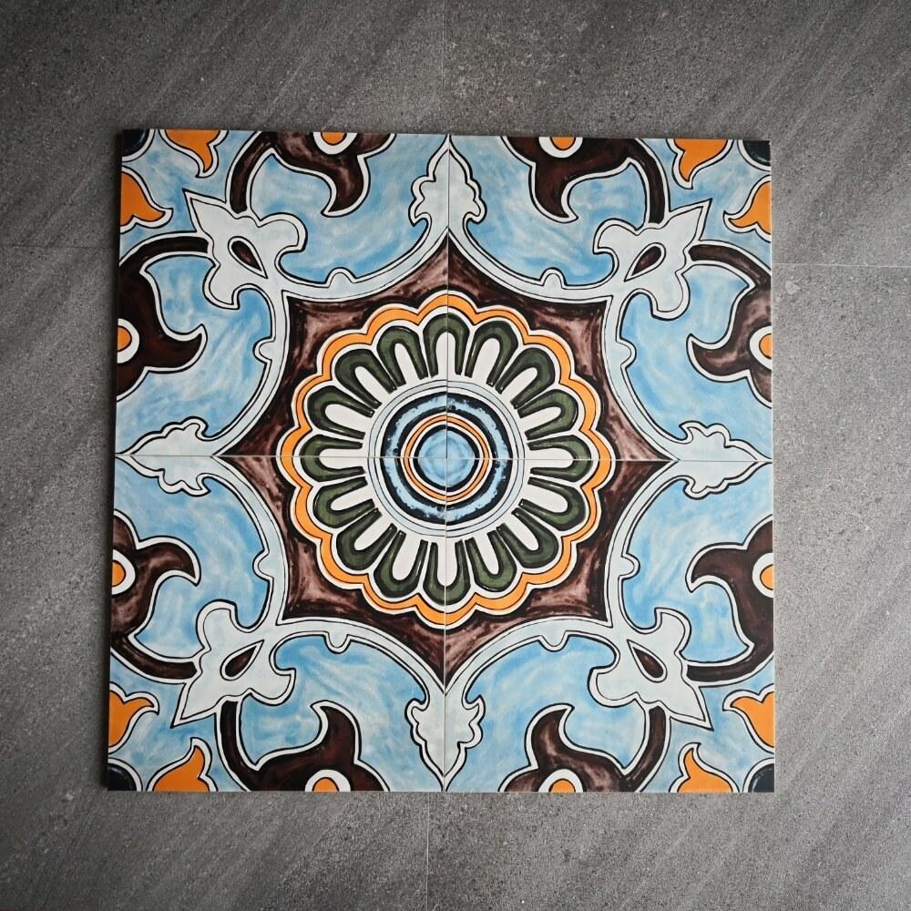 Mexican Blue Crocus Rectified Matt Ceramic (300mm x 300mm) Wall and Floor Tile
