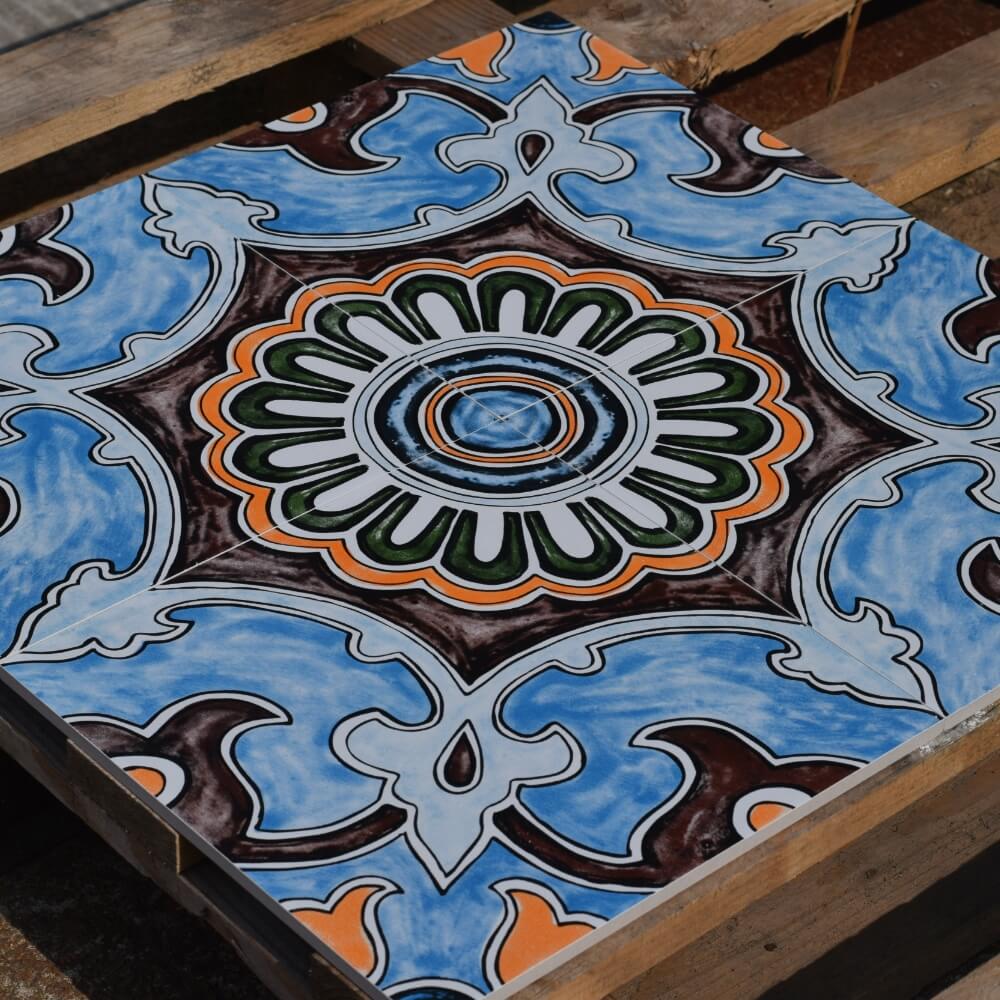 Mexican Blue Crocus Rectified Matt Ceramic (300mm x 300mm) Wall and Floor Tile