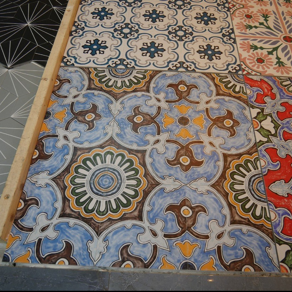 Mexican Blue Crocus Rectified Matt Ceramic (300mm x 300mm) Wall and Floor Tile