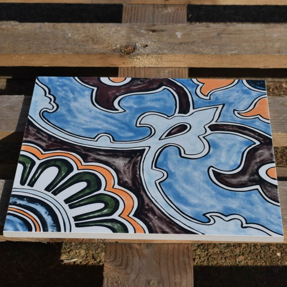 Mexican Blue Crocus Rectified Matt Ceramic (300mm x 300mm) Wall and Floor Tile